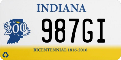 IN license plate 987GI