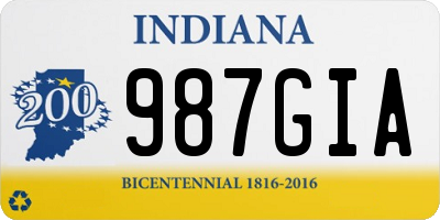 IN license plate 987GIA