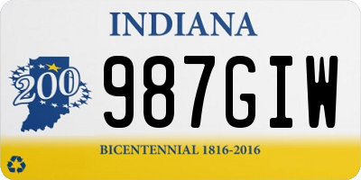 IN license plate 987GIW