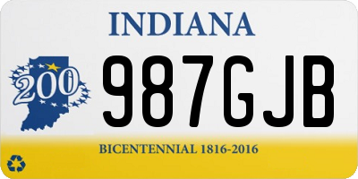 IN license plate 987GJB