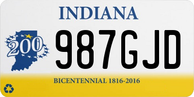 IN license plate 987GJD
