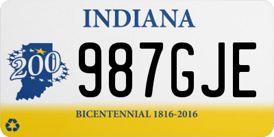 IN license plate 987GJE