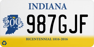 IN license plate 987GJF