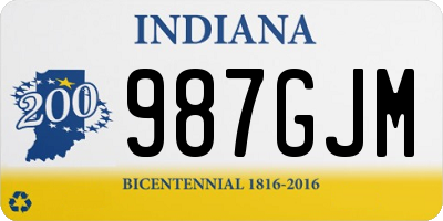 IN license plate 987GJM