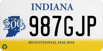 IN license plate 987GJP