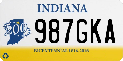 IN license plate 987GKA