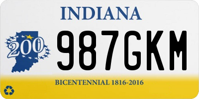 IN license plate 987GKM