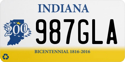 IN license plate 987GLA