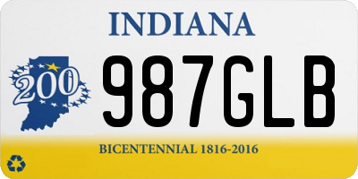 IN license plate 987GLB