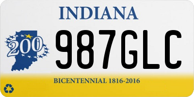 IN license plate 987GLC