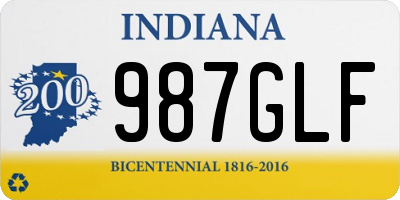 IN license plate 987GLF