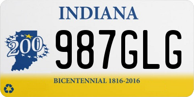 IN license plate 987GLG