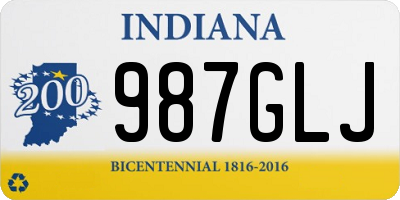 IN license plate 987GLJ