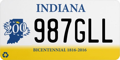 IN license plate 987GLL