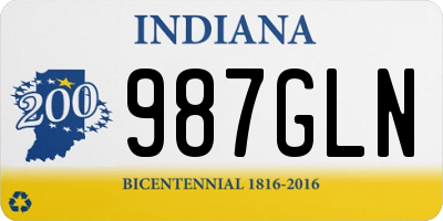 IN license plate 987GLN