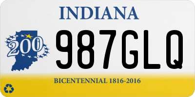 IN license plate 987GLQ