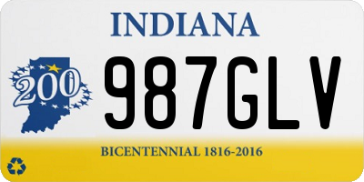 IN license plate 987GLV