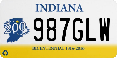 IN license plate 987GLW