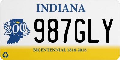 IN license plate 987GLY