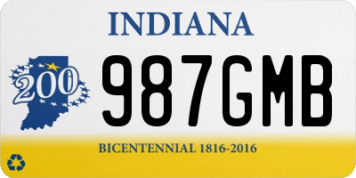 IN license plate 987GMB