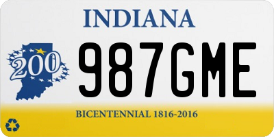 IN license plate 987GME