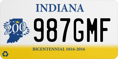 IN license plate 987GMF