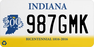 IN license plate 987GMK