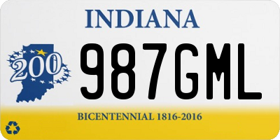 IN license plate 987GML