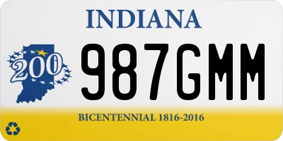 IN license plate 987GMM