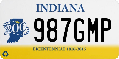 IN license plate 987GMP