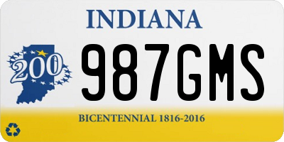 IN license plate 987GMS