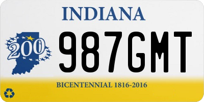 IN license plate 987GMT