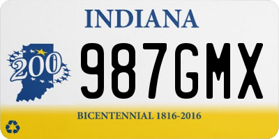 IN license plate 987GMX