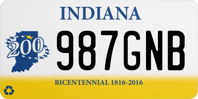 IN license plate 987GNB