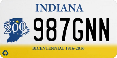 IN license plate 987GNN