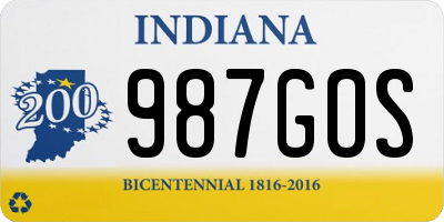 IN license plate 987GOS