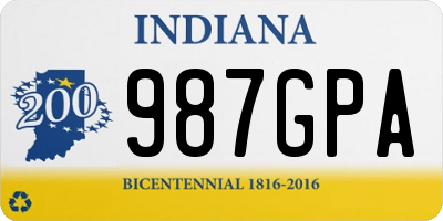 IN license plate 987GPA