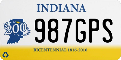 IN license plate 987GPS