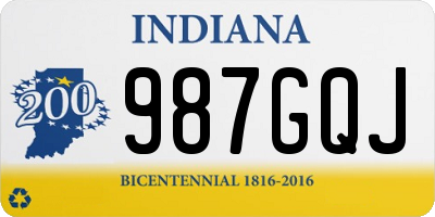 IN license plate 987GQJ