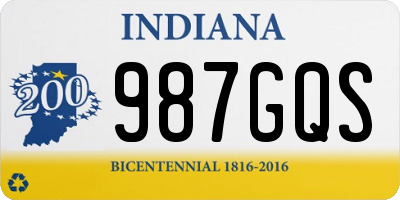 IN license plate 987GQS