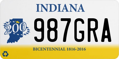 IN license plate 987GRA