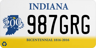 IN license plate 987GRG