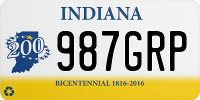 IN license plate 987GRP