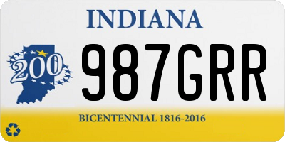 IN license plate 987GRR