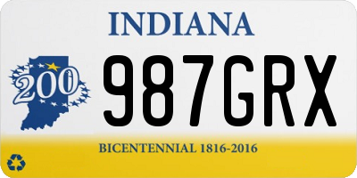 IN license plate 987GRX