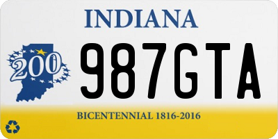 IN license plate 987GTA