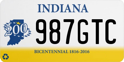 IN license plate 987GTC