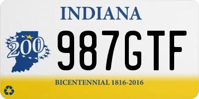 IN license plate 987GTF