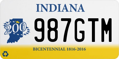 IN license plate 987GTM