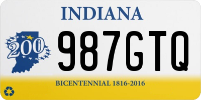 IN license plate 987GTQ